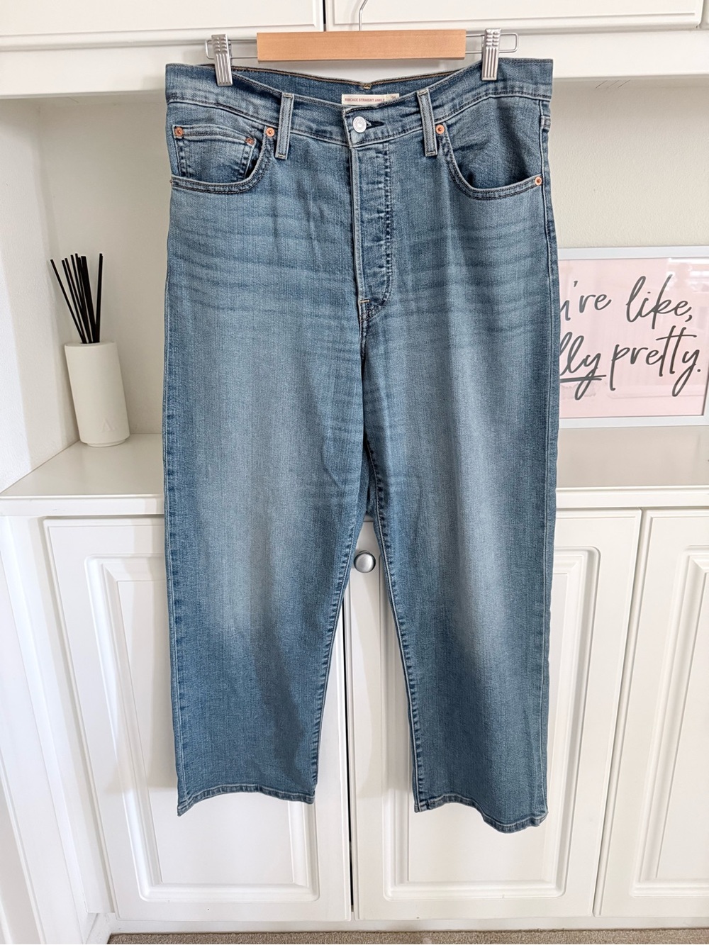Levi’s Ribcage Straight Ankle Light Wash Jeans